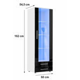 Vitrine Grau Vitrinenschrank Standregal