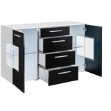 Kommode Weiß mit 4 Schubladen Sideboard