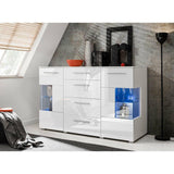 Kommode Weiß mit 4 Schubladen Sideboard
