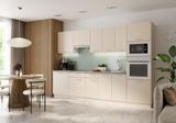 Küchenzeile 300 cm | Einbauküche Küchenblock Beige | Modell VILLA